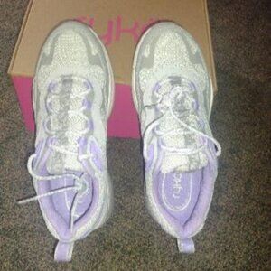 Ryka Women's Noriko Arch Support Walking Shoes Gray/Purple - 10W